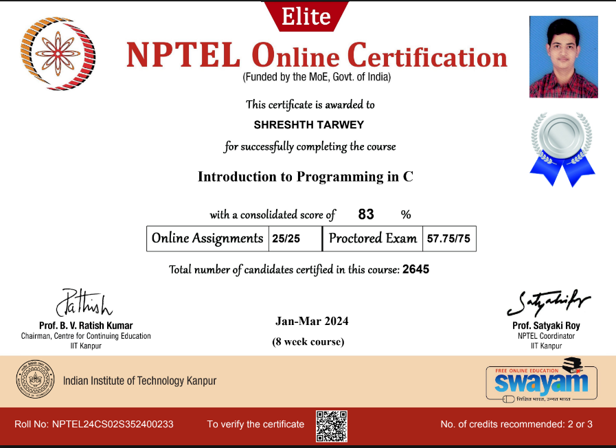 Introduction to Programming in C