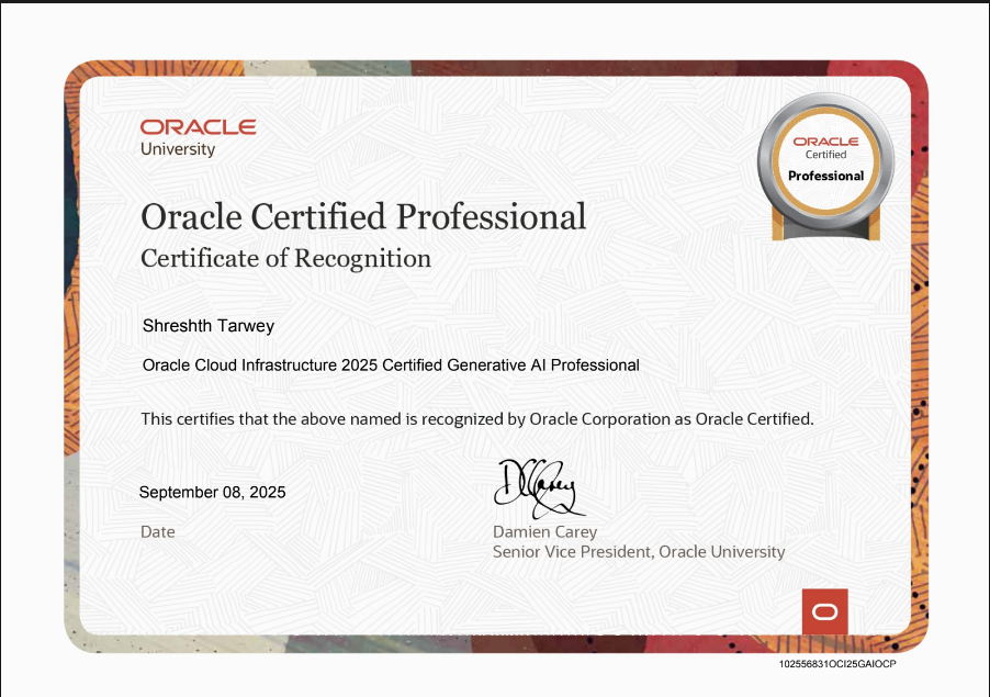 OCI Generative AI Professional